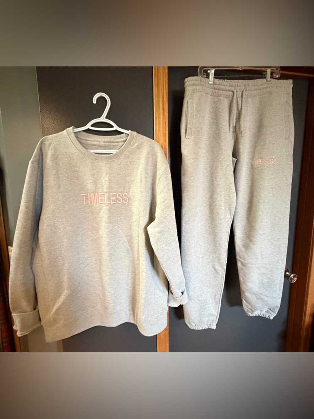 Original Favorites “Timeless” Grey Sweat Suit Set - Cozy Sweatshirt & Joggers